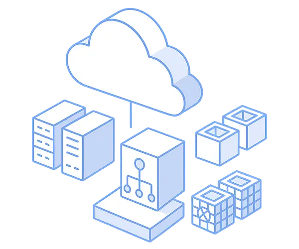 Cloud infrastructure illustration